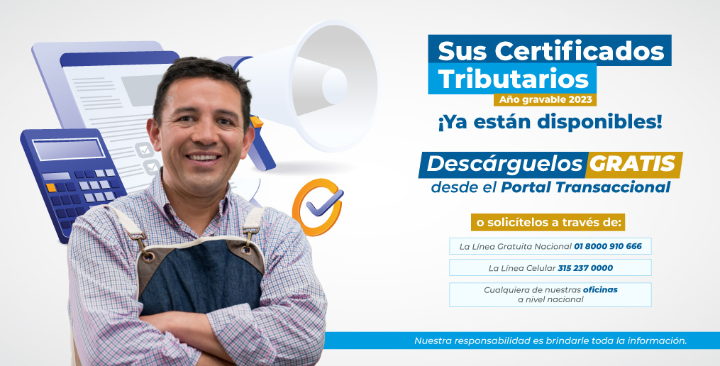 Banner certificado tributario